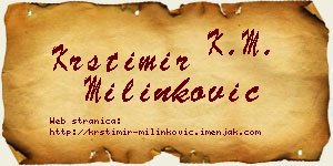 Krstimir Milinković vizit kartica